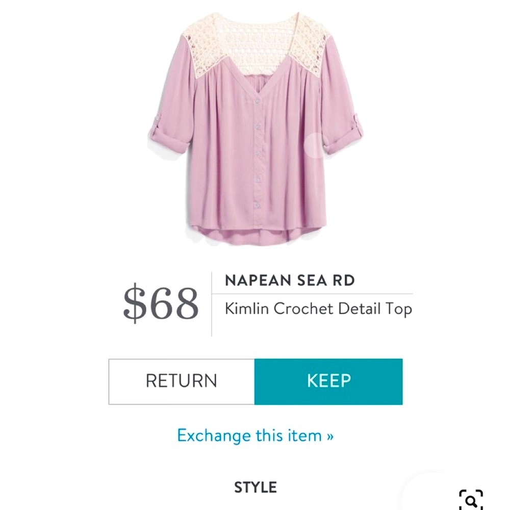 Napean Sea Road by Stitch Fix - Kimlin Crochet Detail top